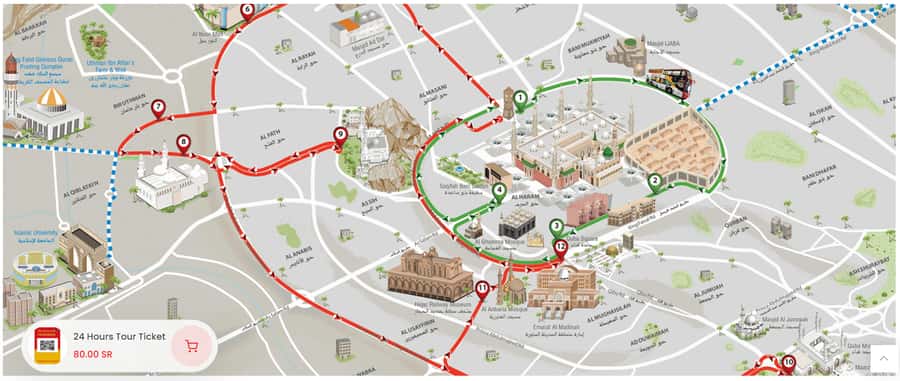 Al Madinah: City Sightseeing Hop-On Hop-Off Bus Tour - Key points to know before you board