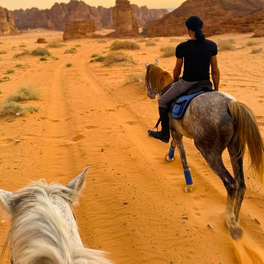 Al-Ula: Guided Horse Riding - Reaching Elephant Rock by horse