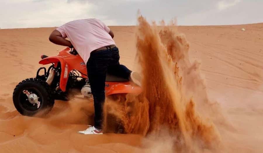 Riyadh: Desert Camel Ride, ATV Tour, and Snacks - The ATV ride across red sand